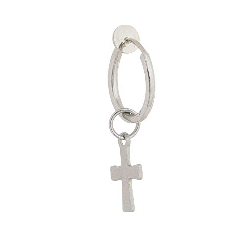 Piercing/Brinco Masculino de Pressão Cruz - 1 PEÇA (Não é o par)