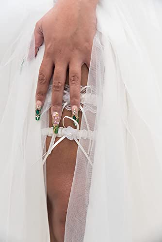 Vepycly BG008IV Women'S Stain Wedding Bridal Garter Bg008Iv thumb #4