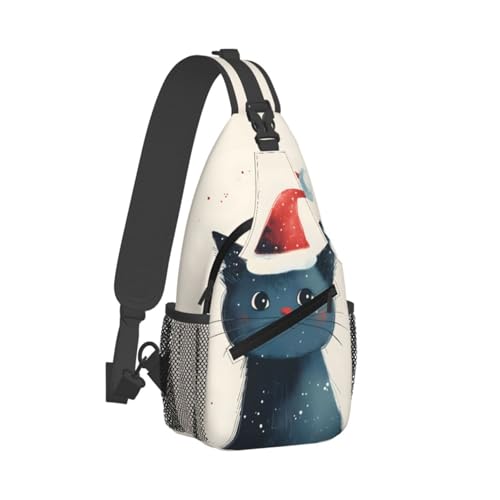 Bolso bandolera con estampado de gatos divertido para hombres y mujeres miniatura 2