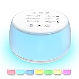White Noise Machine Night Light for Sleeping Baby Adults Kids, Sound Machine with 19 Mixable...