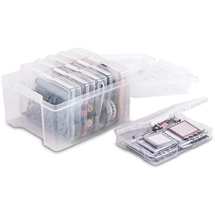 Rayher 39572000 Storage Box with 6 compartments, 210x185x140mm