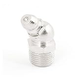 New Lon0167 Ugello punta In primo piano a efficacia affidabile punta in metallo con filettatura femmina da 8 mm. Raccordo a grasso da 45 gradi per pistola di alimentazione olio(id:1b2 63 a6 a6c)