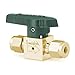 Swagelok B-4P4T Brass Quarter-Turn Instrument Plug Valve, 1/4" Tube Fitting, 1.6 Cv