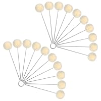 20Stück Wolle Daubers Ballbürste, 12.5 Cm Dauber Färben Applikator Wolle Daubers Ballpinsel Mit Metallgriff Leather Dye Tool with Metal Handle Wool Dauber, Wollpinsel Metallgriff Lederfärbewerkzeug.