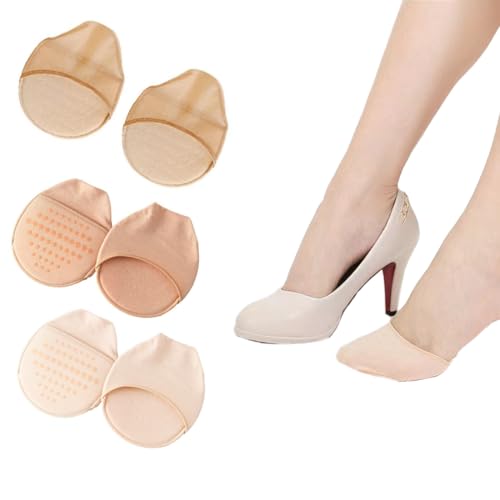 HQRKOTM 3 Paires Chaussettes Antidérapantes Couvre-Orteils Demi-Chaussettes No Show Liner Pour Femmes Et Filles