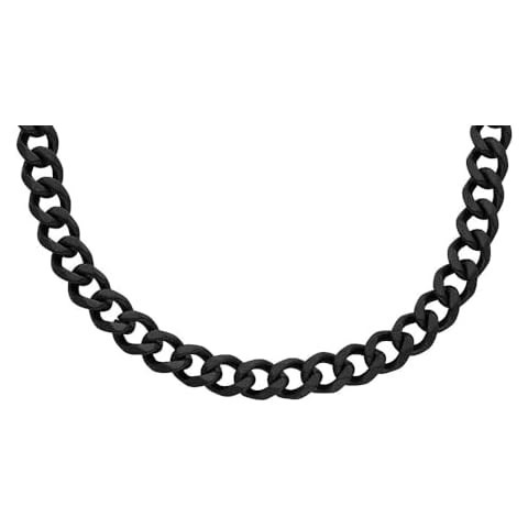 Fossil Men's Bold Black Stainless Steel Necklace Cover