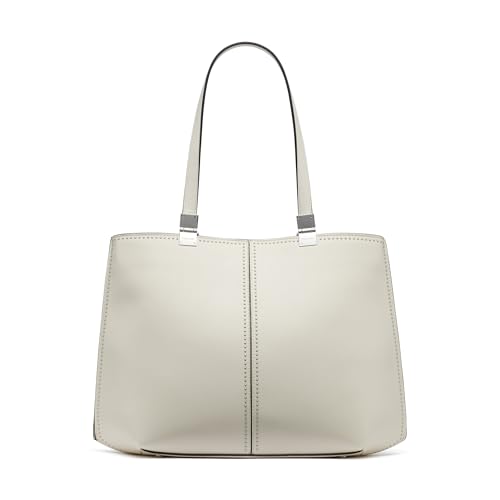 Image of Calvin Klein Women's Granite Geometric Tote Bag - Vegan Leather, Monogram, 3 Pockets