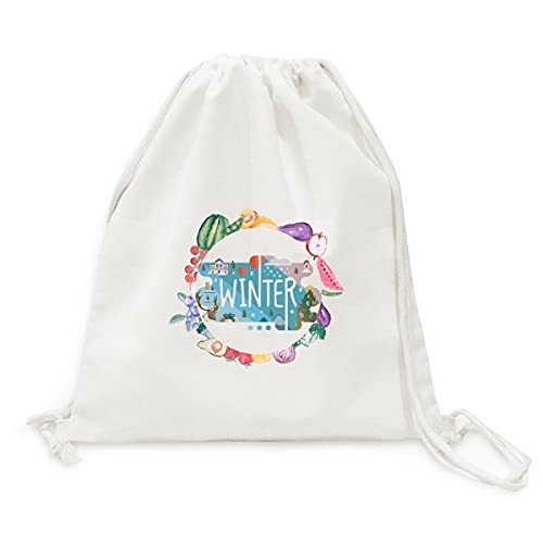 Sac en tissu la saison de lumière en hiver avec sangle pratique