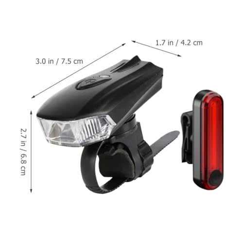 Luces para bicicleta impermeables y recargables USB con faro delantero y trasero portátil 2
