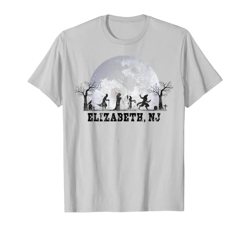 Vintage Halloween Full Moon in Elizabeth NJ Retro T-Shirt