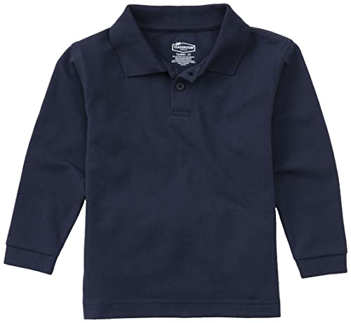 Image of Classroom School Uniforms Toddler Long Sleeve Pique Polo CR835D