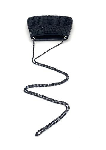 Vintage Mini Crossbody Purse for Women – Shiny Metal Mesh Coin & Card Holder with Chain, Small Evening Pouch Bag 5