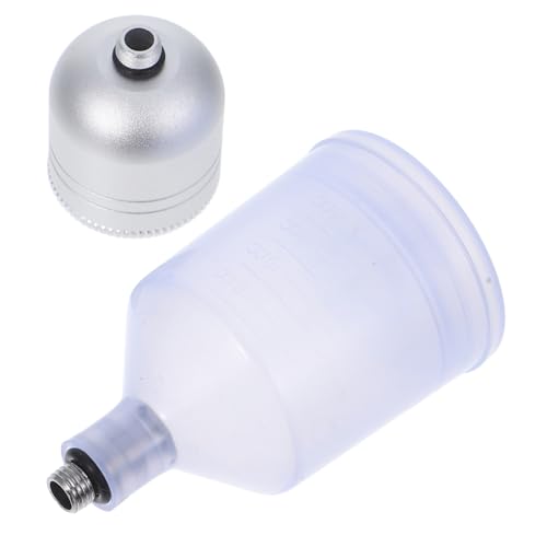 Uonlytech 2Pcs Airbrush Paint Cups Compact Refillable Paint Storage for Artists Sturdy Design Threaded Connection for Painting Illustration and Handdrawing