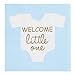 BLUE PANDA Baby Boy Shower Decorations - 5 x 5 In Light Blue & Gold Foil, 100 Pack Napkins - Welcome Little One Design Napkins for Baby Shower