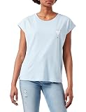 edc by ESPRIT Damen 042CC1K329 T-Shirt, 440/LIGHT Blue, L
