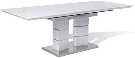 New Spec Modern Extendable Dining Table in White