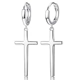 ❤ Dimensiones: diámetro interior del aro = 8,15 mm. Tamaño de la cruz = 10,7 mm x 21 mm. Tamaño del calibre: 20 g = 0,8 mm. Elección elegante y elegante tanto para hombres como para mujeres. Diseño simple y coloración, clásico y nunca anticuado. Perfecto para bodas, compromisos, aniversarios, bienvenidas, día de Acción de Gracias, Navidad, día de San Valentín, citas, banquetes, iglesias, cenas, cócteles, noches.