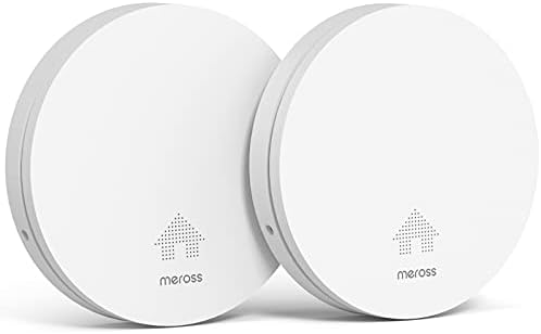 Smoke Alarm 2 Pack, meross Fire Alarm Smoke Detector 10-Year Battery with Large Silence Button Conforms to EN14604 Standard