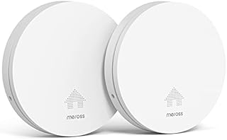 Smoke Alarm 2 Pack, meross Fire Alarm Smoke Detector 10-Year Battery with Large Silence Button Conforms to EN14604 Standard