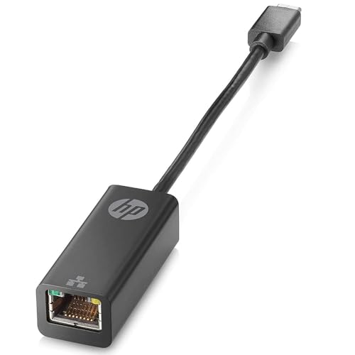 HP Adattatore da USB-C a RJ45 G2, Compatibile con PC dotati di porta USB-C, Nero