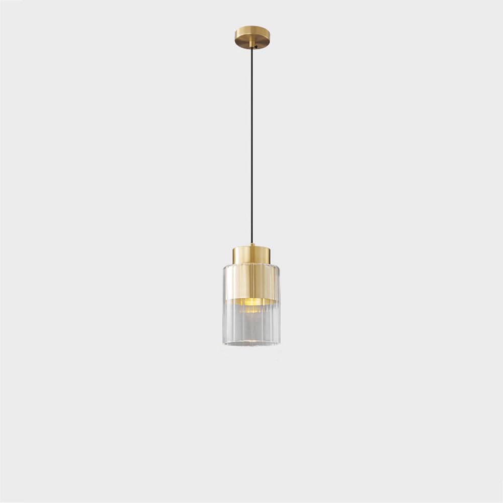 Suspension cylindrique cuivre moderne pour créer un coin lecture apaisant
