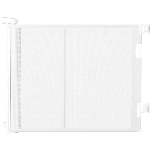 Retractable Baby Gate 100 Inches Wide White