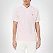 Lacoste Men's Classic Fit L.12.12 Striped Petit Piqué Polo Shirt, White & Flamingo, X-Large