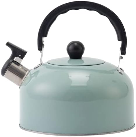 Tea Kettle, 3.2 Quart/3 Liter Stainless Steel Tea Pot,Tea Kettle for Stove Top, Stovetop Whistling Teapot, Tea Kettles Stovetop Whistling with Cool Grip Ergonomic Handle, Light Blue