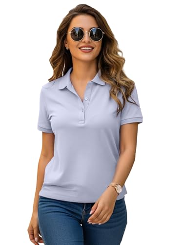 Image of JUNEBERRY Pure Cotton Regular Fit Plain Solid Classic Polo Collar Half Sleeve T-Shirt for Women (Colors: Olive, Maroon, Navy, Black, Green & Orange)