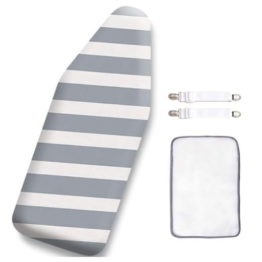 12.5 x 30 Inch Mini Ironing Board Cover,100% Cotton Iron Cover and Extra Thick Pad,Resists Scorching and Staining