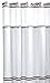 HOOKLESS ESCAPE SHOWER CURTAIN WITH SNAP-IN LINER, WHITE WITH BROWN STRIPE, 71 IN. X 77 IN.