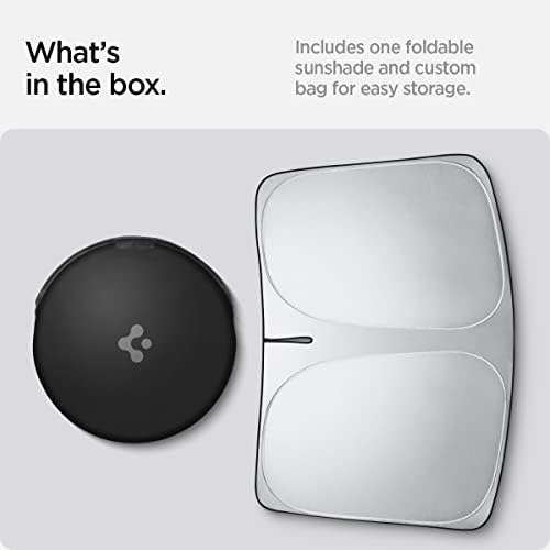 Spigen Triple-Coated CryoShade Front Windshield Sunshade (Reinforced Velcro Strap) Designed for All Tesla Model 3 and Y 2023/2022