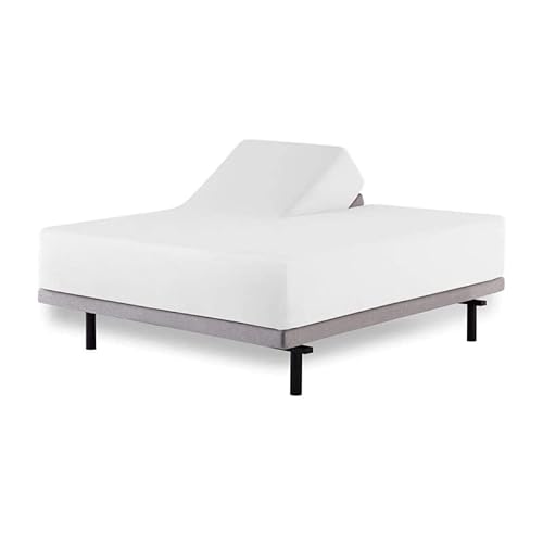 Rajlinen Top Split King Sheets Sets For Adjustable Beds, Half Split King Sheet Sets For Adjustable Beds Deep Pocket, 34" Split Top King Sheets 400 Tc 100% Cotton (Half Split Fitted), White Solid #TOP15