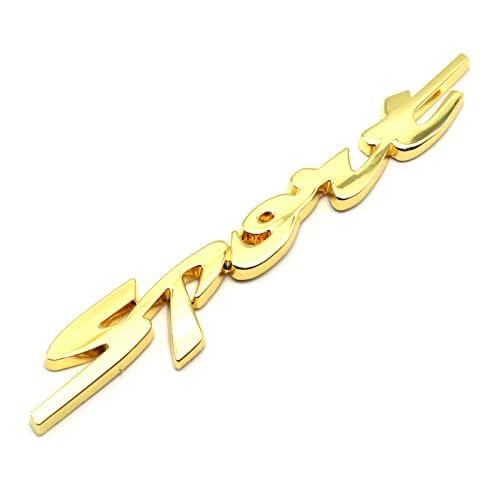 Image of 3D Metal Sport Logo Car Trunk Tailgate Emblem Badge Decal Sticker Red (Gold) Gold,Red