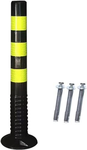 HACYURI ���ԏ�|�[�� 75cm ���˃J���[ �g���t�B�b�N�|�X�g �o���A�R�[�� 2���� �O���[�� �H���p ���ԏ�p�X�g���[�g�R�[�� (2����,�u���b�N)