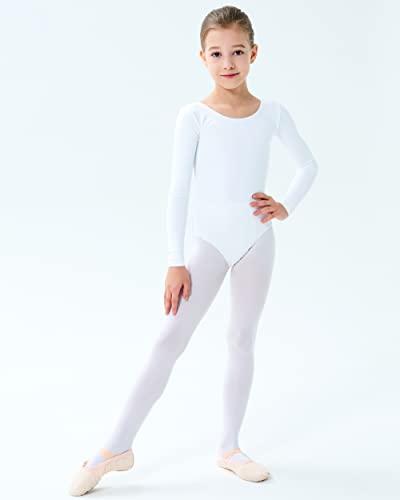 Finihen Girls Leotard Basic Long Sleeve Ballet Dance Leotard (2T-14 Years) Multiple Colors3