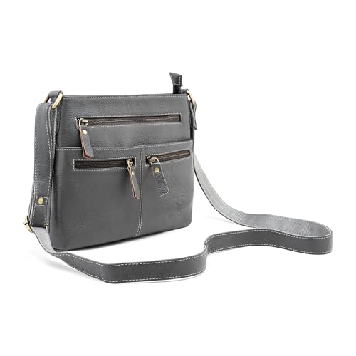 Image of Goatter Genuine Soft Leather Multi Pocket Sling Cross-BodyBag for Girls And Women,Medium