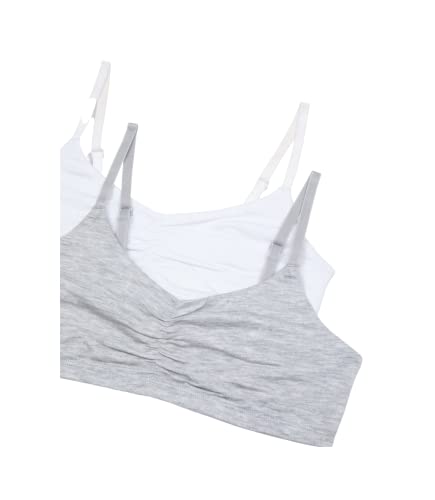Maidenform Girls' Modal Blend Ruched Front Two Layer Bralette 2 Pack