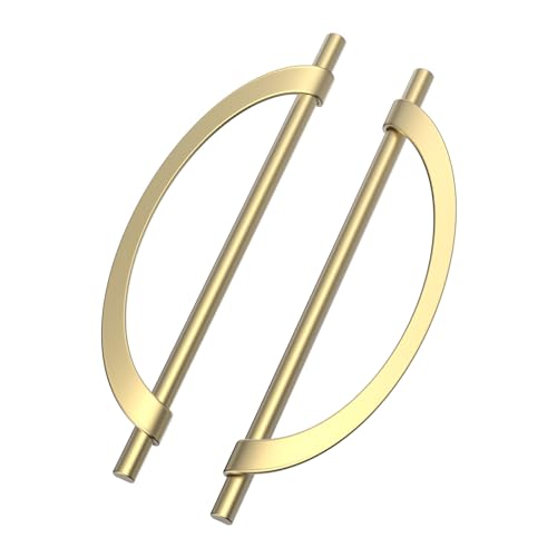 9BUILD 6 Pack Half Moon Cabinet Pulls - 7.5 Inch Brushed Gold Kitchen Cabinet Handles for Cabinets and Dressers by 9BUILD - Image 7