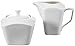 Produktbild MALACASA, Serie Rosana, 3-teilig Cremeweiß Porzellan Milch und Zucker Set mit Deckel, Milchkännchen Zuckerdose Milch- & Zuckerbehälter Küchenhelfer