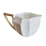 Elegante bote de salsa de porcelana china para aderezos de ensalada y jugos, perfecto para té, leche y jugo británicos, accesorio ideal para cocina y restaurante