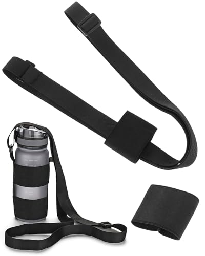 KGDUYC 1 x Cinturón portabotellas, correa ajustable para el hombro, portabotellas, portabotellas colgante, portabotellas con correa ajustable para senderismo, correr, actividades al aire libre