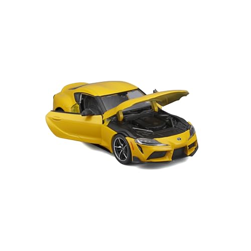Maisto 1:24 Assembly Line 2022 Toyota Supra GR, Amarillo metálico miniatura 3