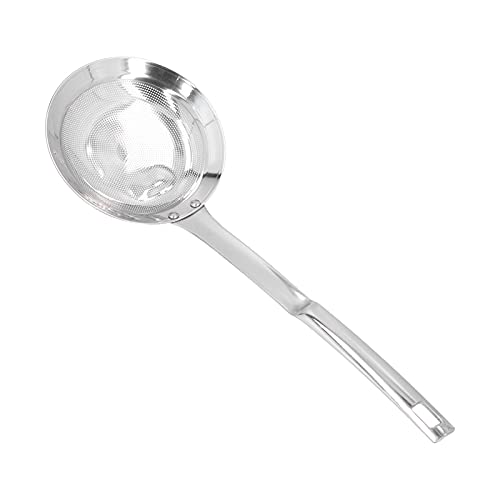 HEEPDD Cuchara Multifuncional para Desnatadora de Olla Caliente, Espumaderas de Acero Inoxidable, Colador de Grasa y Espuma de 27,3 X 9 Cm, Herramienta de Cocina Perfecta para Sopa y Freír Espumadora