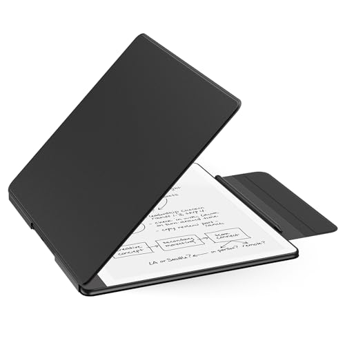 MoKo Magnetische Hülle für Neuen Kindle Scribe (2024/2022) - Schlanke Folio-Hülle aus Hochwertigem PU-Leder mit Stiftverschluss & Auto Schlaf/Wach für 10.2 Kindle Scribe 2024 Schwarz