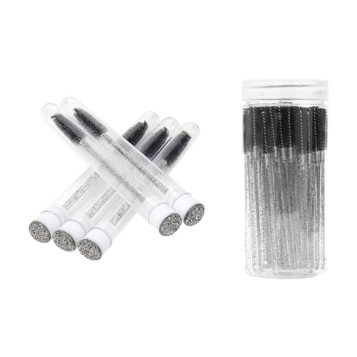 Lot de 120 brosses à Mascara avec 20 Tubes Noirs pour Extensions de Cils