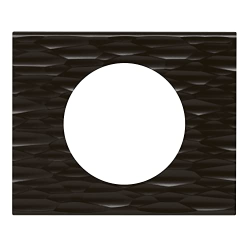 Legrand Céliane2 Single Plug Socket, Black, LEG69021, Corian Gougé - Image 2