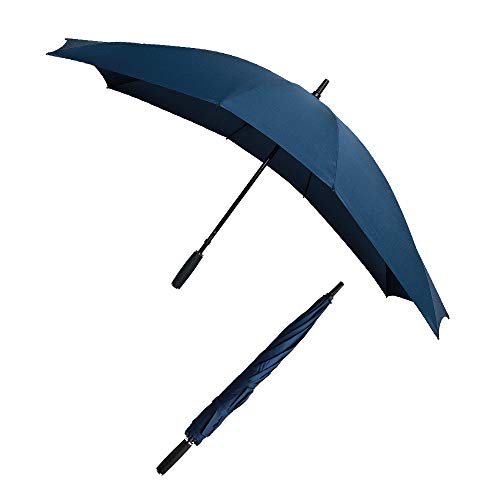 Parapluie droit pour deux Falconetti fini les épaules mouillées sous la pluie