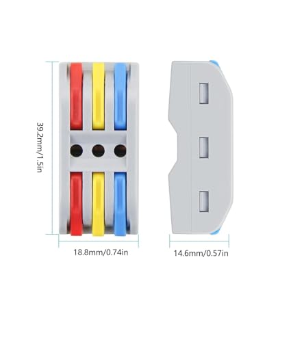 Image of XELYTON Wire Clip Connector, Universal Connection Terminals, Circuit Inline Splices Electric Connectors, Quick Connect & Freely Assemble Electrical Splicing Kit for Compact (3 In 3 Out, 50)