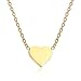 Produktbild GD GOOD.designs EST. 2015 ® Damen Halskette mit kleinem Herz-Anhänger (Gold) Herz Kette ohne Gravur